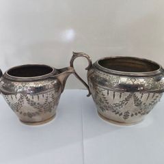 Antique John Rogers Creamer and Sugarbowl