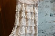 Beige boutique Angie frills occasion dress + bolero jacket party wedding confirmation communion wear dress 10/12 beige
