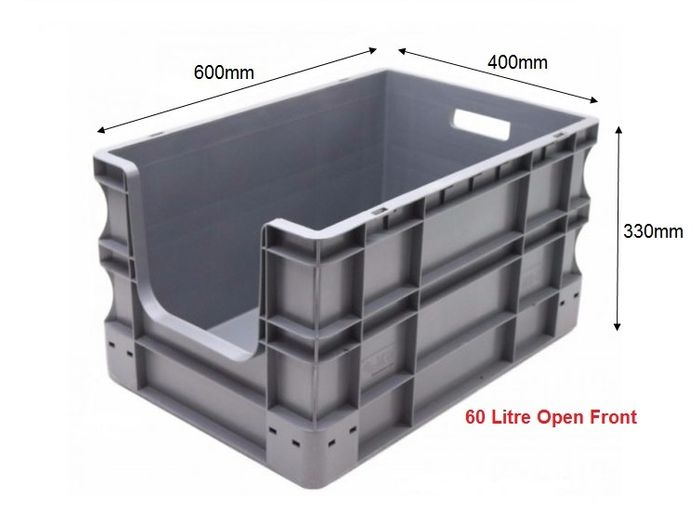 Euro Open Front Storage Boxes Bins Crates