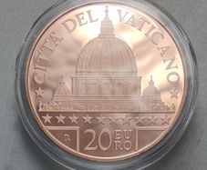 Vatican 20 Euro Copper Proof Coin 2022 - Saint Peter's Basilica - Art and Faith