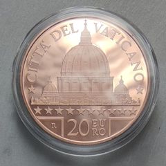 Vatican 20 Euro Copper Proof Coin 2022 - Saint Peter's Basilica - Art and Faith