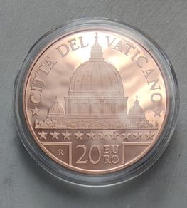 Vatican 20 Euro Copper Proof Coin 2022 - Saint Peter's Basilica - Art and Faith