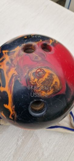 bowling ball and bag