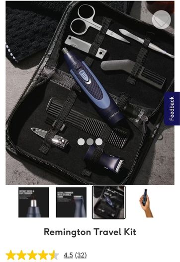 x2 Bundle - Brand New Remington Travel Kit - 13 Piece Set - RRP - 29.99 & Now Added - Wahl Power Plus Corded Hair Clipper x14 Piece Set