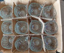 12 glass coffee cups perfect condition