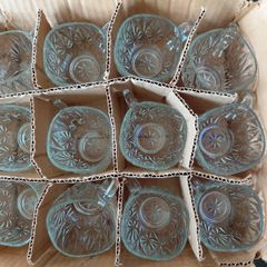 12 glass coffee cups perfect condition