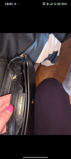 black leather Mila shoulder bag