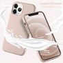 Liquid Silicone Case For Apple iPhone 12 Pro Max Luxury Thin Phone Cover Pink Sand Image 3