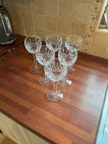 Waterford crystal wine glasses x6
