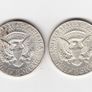 USA, 2 x Kennedy Half Dollars, 2 x 1964, 90% silver coins (no. 459) Image 2