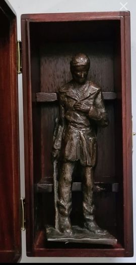 Benedict Joseph Labre Sculpture - Patinated Bronze (Signed)