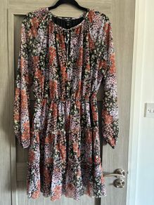 River Island Floral Tiered Dress (uk: 14)