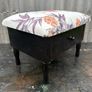 Vintage Kitsch Ebonized Asian style footstool c1970 Image 3