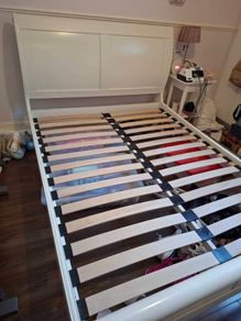 White Sleigh bed frame king size