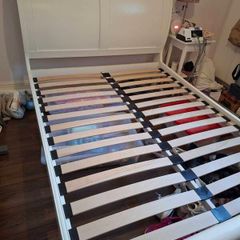 White Sleigh bed frame king size