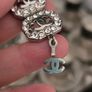 Silver Tone Crystal Bracelet Double C Motif High Quality Heavy Solid 17cm Image 9