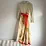 Victor Costa vintage Orange floral maxi dress size small Image 2
