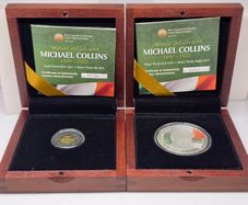 Ireland 2012 Silver and Gold Proof Coin Set Michael Collins 1890-1922 Commemorative Coins in Original Holder with COA