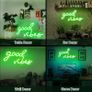 NEW SALE | Good Vibes Neon Sign,Neon Light Powered by USB with Switch, Green Led Neon Light Sign for Bedroom,Wall Decor,Game Room,Party, Bar Decor Image 3