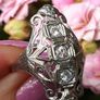 Antique Art Deco Diamond and 18 Carat White Gold Ring Image 2