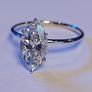 14k Gold ring with 2ct Lab-Grown Diamond cerified by IGI and Laser inscripted Image 3
