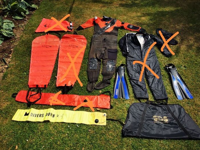 DUI drysuit for sale + Lifting bags