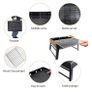 Portable Foldable Charcoal Grill for Outdoor, Stainless Steel BBQ Tabletop Smoker for Picnic, Garden, Terrace, Camping, Travel, Hiking Image 4