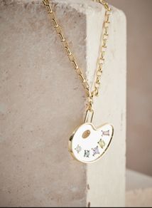 Cath Kidston artist palette necklace - gold tone