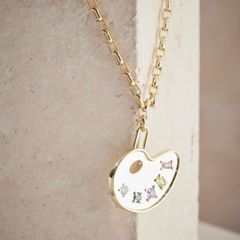 Cath Kidston artist palette necklace - gold tone