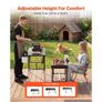 Folding Grill Table 87x45 cm Camping Griddle Stand Fit 43 & 56 cm, for Picnic BBQ Tailgating, Carbon Steel, Adjustable Height, 158 kg, Outdoor Cart with Magnetic Tool Rack and Tissue Holder Image 3
