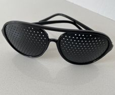 Unisex Pinhole Vision Correction Glass | Black