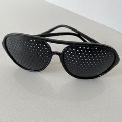 Unisex Pinhole Vision Correction Glass | Black