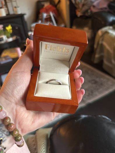 white gold wedding band