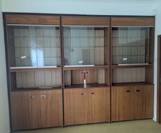 Vintage Mid-Century Modern Wall Unit Set (3 Cabinets) - Must be removed from current layout by buyer