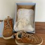 clarks cloud Air tan combi Leather boots size 8G Infant Image 4