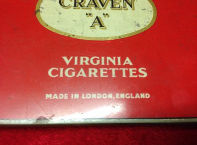Vintage 1930s Craven A Cigarette Tin