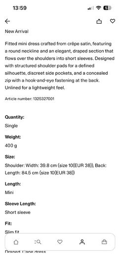 Stella McCartney H&M Dress BNWT UK 16