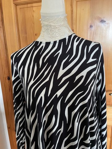 F&F zebra print swing Dress size 16 new with tags