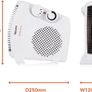 Thermo Fan Heater with 2 Heat Settings and Overheat Protection Image 6