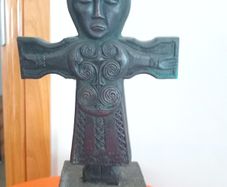 Bronze Sculpture.Replica VIII Century Celtic Cross of Athlone.