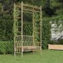 Garden Bench with Pergola 116 cm Bamboo Image 2