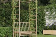 Garden Bench with Pergola 116 cm Bamboo