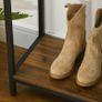 Sideboard Console Table Hall Shelf, Industrial Design, 100 cm x 29.5 cm x 90 cm, Brown + Black Image 3