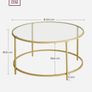 Stylish glass round coffee table - FREE P&P Image 4
