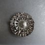 Vintage Yellow and Brown Crystal Stone Brooch Image 3