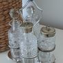 Silver Plated & Crystal Cruet Condiments Set Image 2