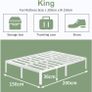 White King Size Bed Frame Image 9