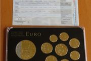 Luxembourg 2012 euro coins set 24k Gold plated &amp; Rhodium gilt medal limited edition