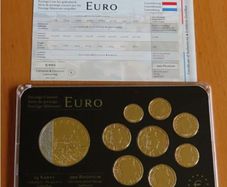 Luxembourg 2012 euro coins set 24k Gold plated & Rhodium gilt medal limited edition