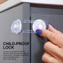 8 Pcs Transparent Child Safety Cupboard Door Lock, Adjustable Baby Safety Strap Locks with Premium Adhesive No Drilling, Proofing Cabinet Locks for Cabinets, Drawer, Closet, Fridge (8 Pieces) Image 3